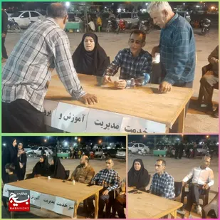 برگزاری برنامه میز خدمت جهادی آموزش وپرورش هندیجان درهفته دولت