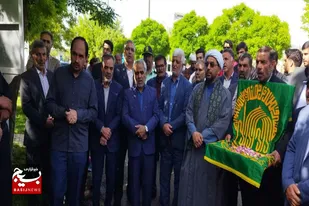 حضور خادمان حرم رضوی در شهر رزن