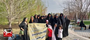 اختتامیه حلقات صالحین پایگاه عقیله بنی هاشم(ع) قم&zwnj; همراه با اجرای سرود سلام فرمانده