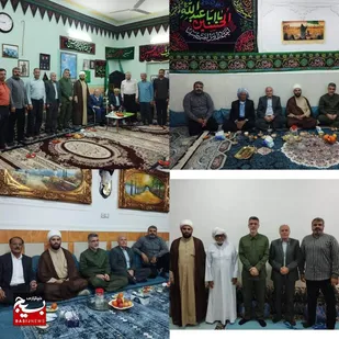 دیدار صمیمانه فرمانده ناحیه مقاومت بسیج امیدیه با ریش سفیدان و متنفذین شهرستان