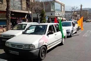 حرکت کاروان خودرویی پایگاه بسیج جوادالائمه (ع) در کرج