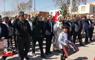فریاد آزادی قدس از خوشاب تا فلسطین/وقت پیروزی خون شهدا نزدیک است+عکس و فیلم
