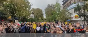 راهپیمایی مردم ساری در محکومیت ترور و اغتشاش