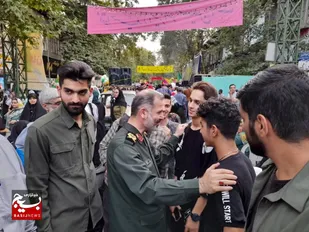 حضور فرمانده سپاه کربلا در موکب&zwnj;های مردمی جشن غدیر