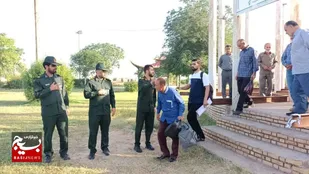 بدرقه زائران مرقد مطهر امام خمینی ره  گتوند از جوار شهدای گمنام