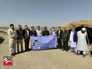 برپایی میزخدمت جهادی در روستای امان آباد زاهدان