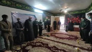 مراسم تکریم و معارفه فرمانده پایگاه بسیج شهر مجن+ تصاویر