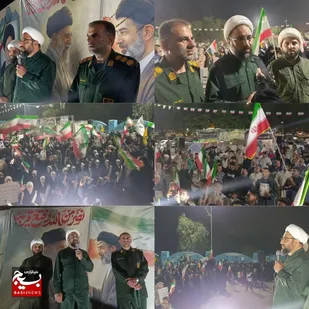 مردم شهرستان کارون در اجتماع شبانه خود با رهبر معظم انقلاب تجدید بیعت کردند