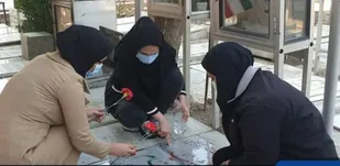 دانشجویان دانشگاه علمی کاربردی آسایشگاه کهریزک با آرمان های امام و شهدا تجدید میثاق کردند