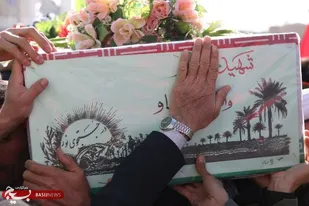 تشییع و خاکسپاری پیکر مطهر دو شهید گمنام در صالح&zwnj;آباد