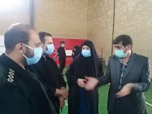 بازدید جانشین ناحیه مقاومت بسیج دماوند از مرکز واکسیناسیون کرونا