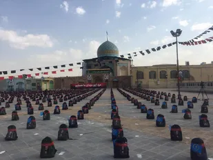 رزمایش بزرگ توزیع ۱۰ هزار بسته لوازم التحریر در استان قزوین برگزار شد