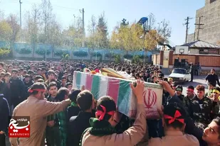 تشییع پیکر مطهر شهدای گمنام در ۱۳ آموزشگاه نهاوند