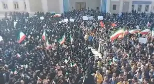 مراسم وداع با شهدای دانشجوی مدافع امنیت در دانشگاه فردوسی مشهد