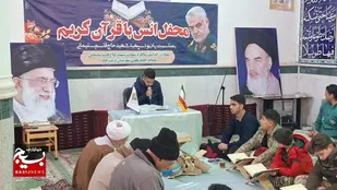 طنین آیات وحی در تربت&zwnj;جام به یاد شهید سلیمانی در قاب دوربین بسیج