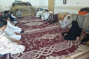 دیدار پاسداران با خانواده شهید شهلی بر در بزمان