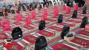 آئین اهدای ۱۰ هزار بسته نوشت افزار در پویش ملی همه حاضر مازندران