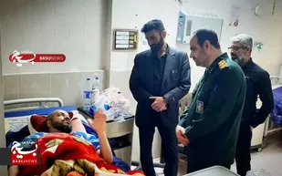 فرمانده ناحیه مقاومت بسیج بندرماهشهر از امام جمعه رامشیر عیادت کرد.