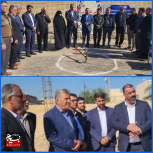 مراسم کلنگ زنی مدرسه ۶ کلاسه درهندیجان