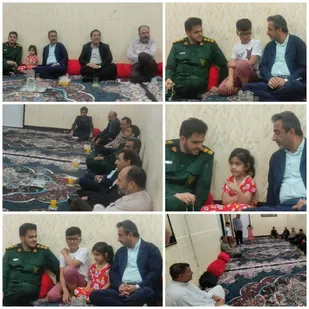دیدار مسئول سازمان بسیج هنرمندان خوزستان با خانواده شهید سیدعمار موسوی