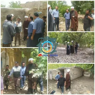 بازدید امام جمعه شهرستان راور از مناطق سیل زده فیض آباد