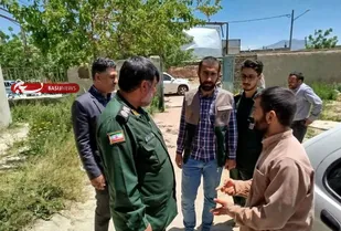 بازدید دارابی فرمانده ناحیه مقاومت بسیج شیروان از فعالیتها و اقدامات گروه های جهادی بسیج دانشجویی مستقر در روستای مرزی رباط