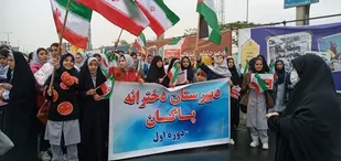غریو مرگ بر آمریکا و مرگ بر اسرائیل در ملارد