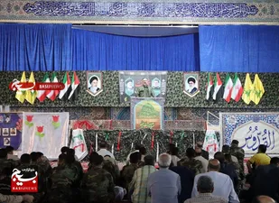 مراسم اولین سالگرد شهادت سید حسن نصرالله و سردار نیلفروشان در شهرستان بروجرد برگزار شد