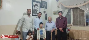 دیدار رزمندگان گردان ۱۱۳ امام حسین علیه السلام با خانواده شهید غلامرضا بربط