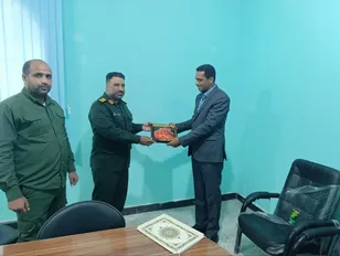 دیدار فرمانده ناحیه مقاومت بسیج سپاه شهرستان بندرسیریک با رئیس اداره دامپزشکی شهرستان