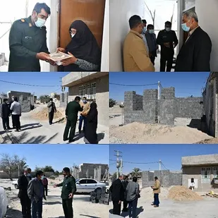ديدار فرمانده ناحيه  سپاه پارسيان با مادر شهيد موذن