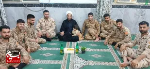 دیدار نوروزی مسئول دفترنمایندگی ولی فقیه ناحیه گتوند با سربازان