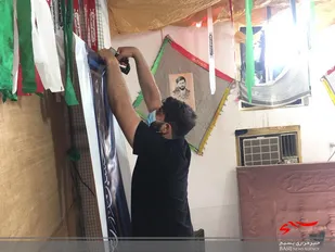 فضاسازی توسط بسیجیان پایگاه مقاومت شهدای گمنام عالیشهر