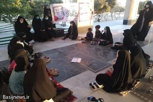 تجدید میثاق گروه جهادی فاطمیون فامنین با شهدا
