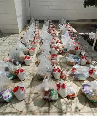 ۳۶ بسته معیشتی بین نیازمندان روستای کرند- گرمسار توزیع شد
