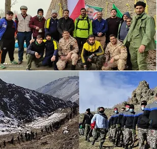 همایش کوهپیمایی   نیروهای مسلح بمناسبت  حماسه 9 دی و   سالگرد شهادت سردار دلها