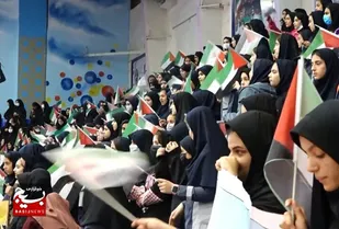 تجمع دانش&zwnj;آموزان لرستانی در محکومیت جنایات رژیم اشغالگر صهیونیستی