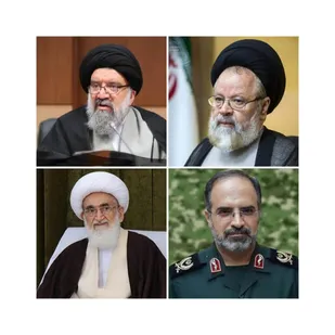 دیدار نوروزی فرمانده سپاه استان قم با آیت الله نوری همدانی و حضرات آیات خاتمی و حسینی قزوینی