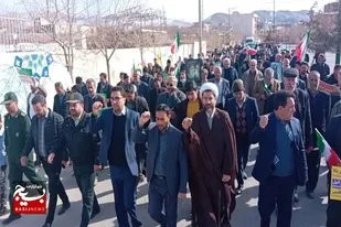 راهپیمایی حماسی ۲۲ بهمن در شهر زنگنه