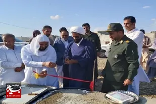 افتتاح اجرای خط لوله آب روستایی توسط بسیج سازندگی سپاه شهرستان کنارک