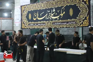 خدمت رسانی خادمان موکب امام حسن مجتبی(ع) استان البرز در کربلای معلی+تصاویر