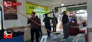 مساجد و بقاع متبرکه با عطر ایمان غبارروبی شدند