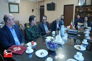 دیدار مدیران کل دادگستری و دادستان همدان و مدیر کل صدا و سیما با فرمانده سپاه انصارالحسین(ع)