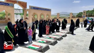 آیین میثاق با شهدای اردل در هفته مقاومت