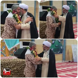 حلقه ی گل بر دوش فرمانده سپاه&zwnj; شهرستان&zwnj; بابلسر