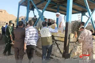 ساخت خانه محروم در روستای زول قاین به همت جهادگران بسیجی