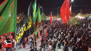 برگزاری آیین شب عاشورای حسینی در شهرستان امیدیه با حضور پرشور مردم