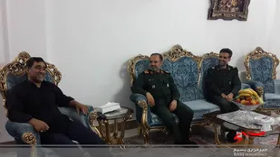 دیدار سردار موحد با خانواده جهادگر بسیجی مرحوم حجت الاسلام آقایی