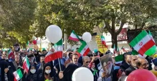 حضور پرشور مردم کرمانشاه در راهپیمایی ۱۳ آبان
