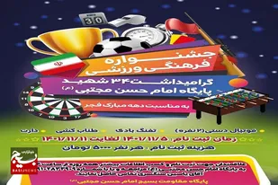 جشنواره فرهنگی ورزشی گرامیداشت ۳۴ شهید پایگاه در سرخه برگزار می شود